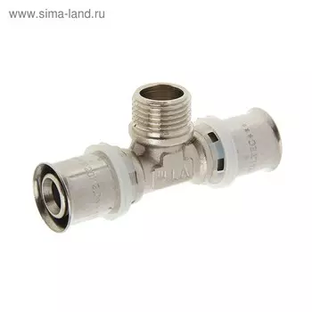 Тройник-пресс Valtec, 20 мм x 1/2" наружная резьба x 20 мм