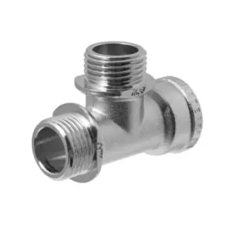 Тройник STI, 1/2", внутренняя/наружная/наружная резьба, никелированная латунь