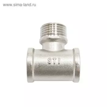 Тройник STI, 3/4", внутренняя/наружная/внутренняя резьба никелированная латунь