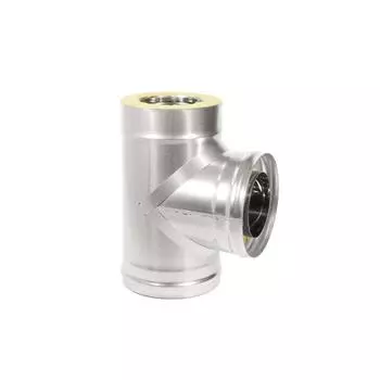 Тройник термо 87°, нержавеющая сталь AISI 430/оцинк, толщина 0.5 мм, d=115 200 мм