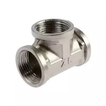 Тройник ZEIN engr, 3/4", внутренняя резьба, нержавеющая сталь