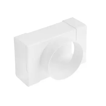 Тройник ZEIN, прямоугольный,55110 мм, вентиляционный, с переходом на круглый канал d=100 мм