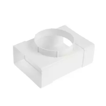 Тройник ZEIN, прямоугольный,60120 мм, вентиляционный, с переходом на круглый канал d=100 мм