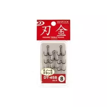 Тройники VANFOOK DT-45, крючок № 6, черный, 7 шт., набор, 02939