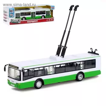 Троллейбус инерционный «Городской», масштаб 1:43, свет и звук
