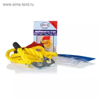 Трос буксировочный 3500 кг, 4 м, карабины, в сумке, ALCA