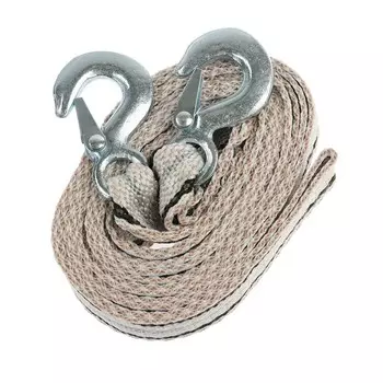 Трос-лента буксировочный, 3,5 т, 4,5 м, 2 крюка МИКС