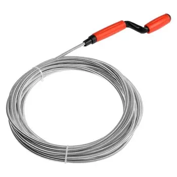 Трос сантехнический ZEIN engr, оцинкованный, с вращающейся ручкой, d=6 мм, L=10 м