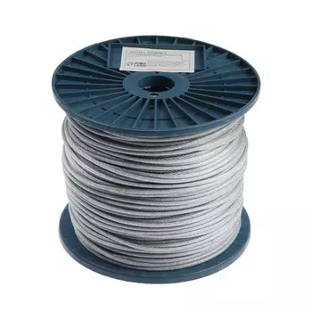 Трос в оплетке ПВХ ТУНДРА krep, структура 67+FC, 3/4 мм, в катушке 200 м