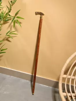 Трость деревянная, шишам, латунь 94 см