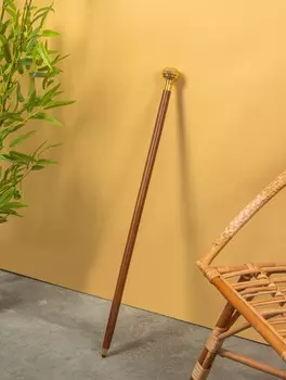 Трость с компасом, 93 см, латунь, дерево