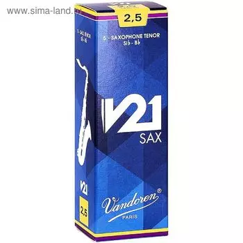 Трости для саксофона тенор Vandoren SR8225 V21, размер 2.5, 5шт
