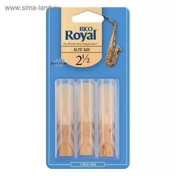 Трости Rico RJB0325 Royal для саксофона альт, размер 2.5, 3шт