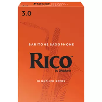 Трости Rico RLA1030 Rico для саксофона баритон, размер 3.0, 10шт