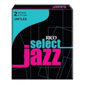 Трости Rico RRS10ASX2M Select Jazz для саксофона альт, размер 2, средние (Medium), 10шт