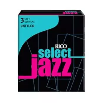 Трости Rico RRS10ASX3S Select Jazz для саксофона альт, размер 3, мягкие (Soft), 10шт
