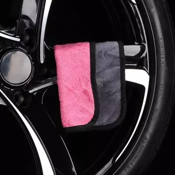 Тряпка для мытья авто, CARTAGE, микрофибра, 400 г/м, 2030 cм, розово-серая