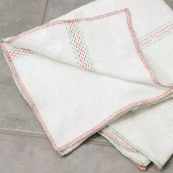 Тряпка для мытья пола Доляна, с отверстием для швабры, вискоза-ХПП, с оверлоком, 5080 см, плотность 220 г/м, белая