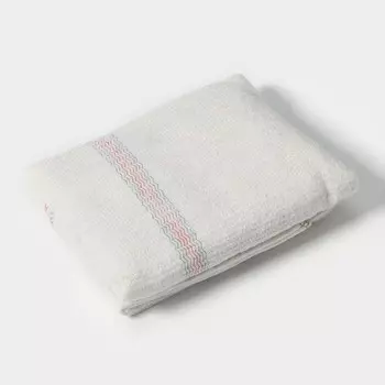 Тряпка для мытья пола Доляна, вискоза-ХПП, с оверлоком, 75100 см, плотность 220 г/м, белая