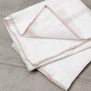 Тряпка для мытья пола Доляна, вискоза-ХПП, с оверлоком, 5080 см, плотность 220 г/м, белая