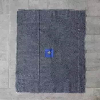 Тряпка для пола с вырезом под швабру Доляна, 50×70 см, плотность 220 гр, цвет серый