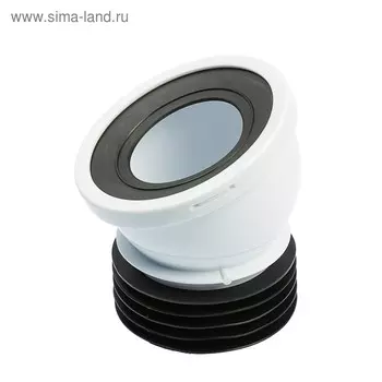 Труба фановая для унитаза "АНИ Пласт" W2228, 110 мм х 22,5°, короткая