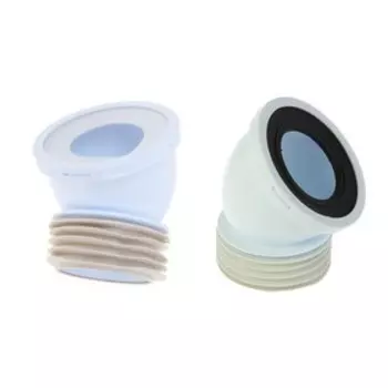 Труба фановая для унитаза "АНИ Пласт" W4228, 110 мм х 45°, короткая