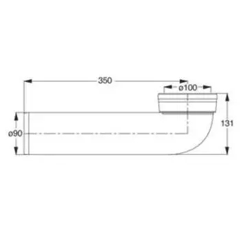 Труба фановая для унитаза BONOMINI 8436PP90C0WZ, d=90 мм, 90°