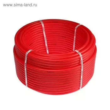 Труба из полиэтилена VALFEX, PE-RT, d=162 мм, бухта 100 м, для теплого пола, красная
