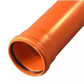 Труба канализационная Ostendorf KGEM SN4 220050, наружная, d=110 мм, толщина 3,2 мм, 5000 мм