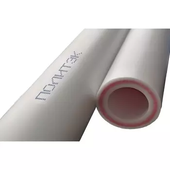 Труба полипропиленовая "ПОЛИТЭК", армированная стекловолокном, d=25x4.2 мм, PN25, 4 м, белая