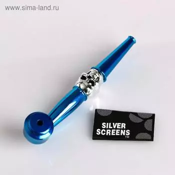 Трубка для курения «Череп», 5 сеточек, 22.811.5 см