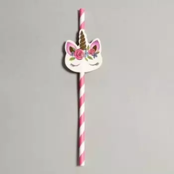 Трубочки для коктейля «Единорог», в наборе 6 штук