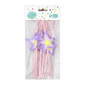 Трубочки для коктейля «Звезда», набор, 6 шт