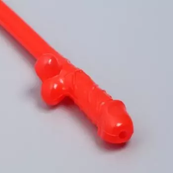 Трубочки коктейльные, 5 штук, красные, 18+