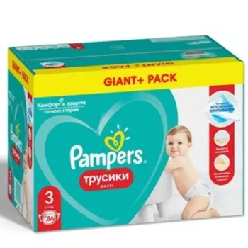 Трусики Pampers Pants, размер 3, 86 шт.