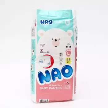 Трусики-подгузники NAO L 9-14 кг, 44 шт