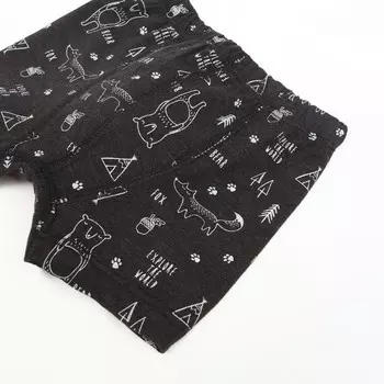 Трусы-боксеры для мальчика, цвет чёрный/звери, рост 98 см