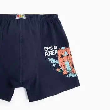 Трусы-боксеры для мальчика, цвет тёмно-синий, рост 110-116см