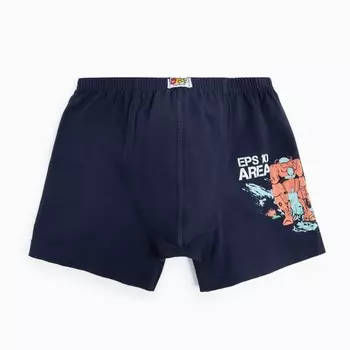 Трусы-боксеры для мальчика, цвет тёмно-синий, рост 122-128см