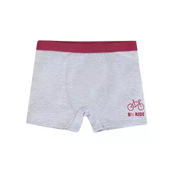 Трусы-боксеры для мальчиков Basic, рост 110-116 см, цвет серый меланж