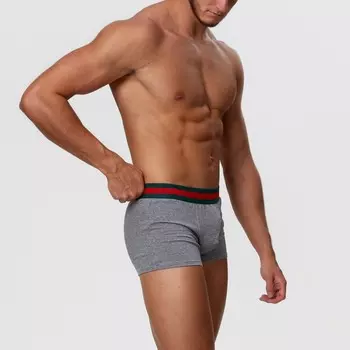 Трусы боксеры мужские, цвет серый МИКС, размер 56
