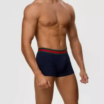 Трусы боксеры мужские, цвет тёмно-синий МИКС, размер 52