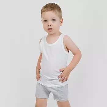 Трусы-боксеры, рост 110-116 см, цвет серый меланж