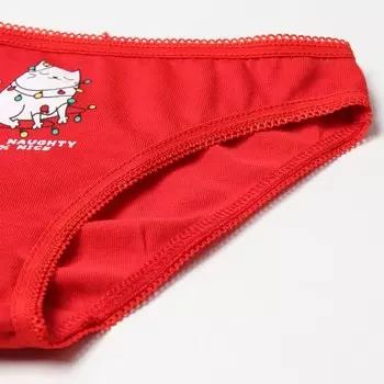 Трусы для девочек, цвет красный, рост 104-110 см