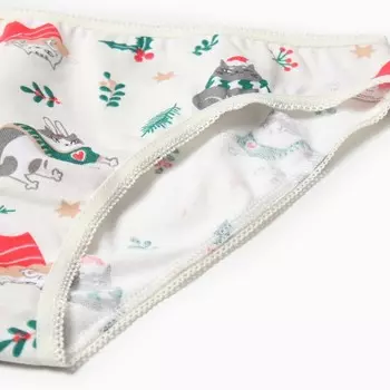 Трусы для девочек, цвет молочный/котики, рост 98-104 см