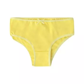 Трусы для девочек, рост 122-128 см, цвет ярко-жёлтый