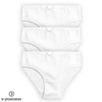 Трусы для девочек, рост 86 см, цвет белый, 3 шт.