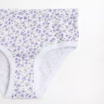 Трусы для девочки, цвет белый/цветочки, рост 140 см