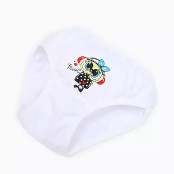 Трусы для девочки, цвет белый/принт МИКС, рост 98-104 см